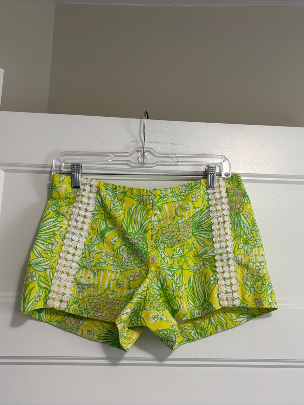 Lilly Pulitzer Yellow & Green Floral High-Waist Shorts